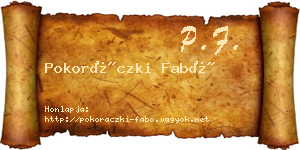 Pokoráczki Fabó névjegykártya
